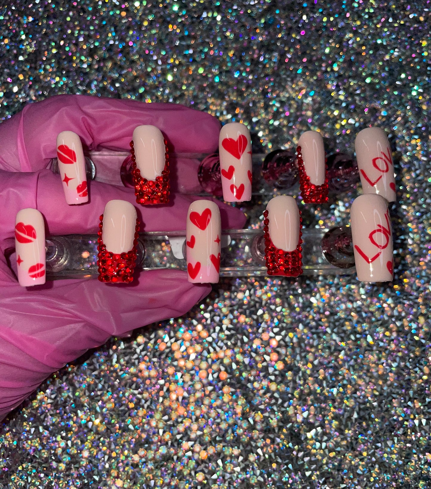 Medium pink/red Valentine set