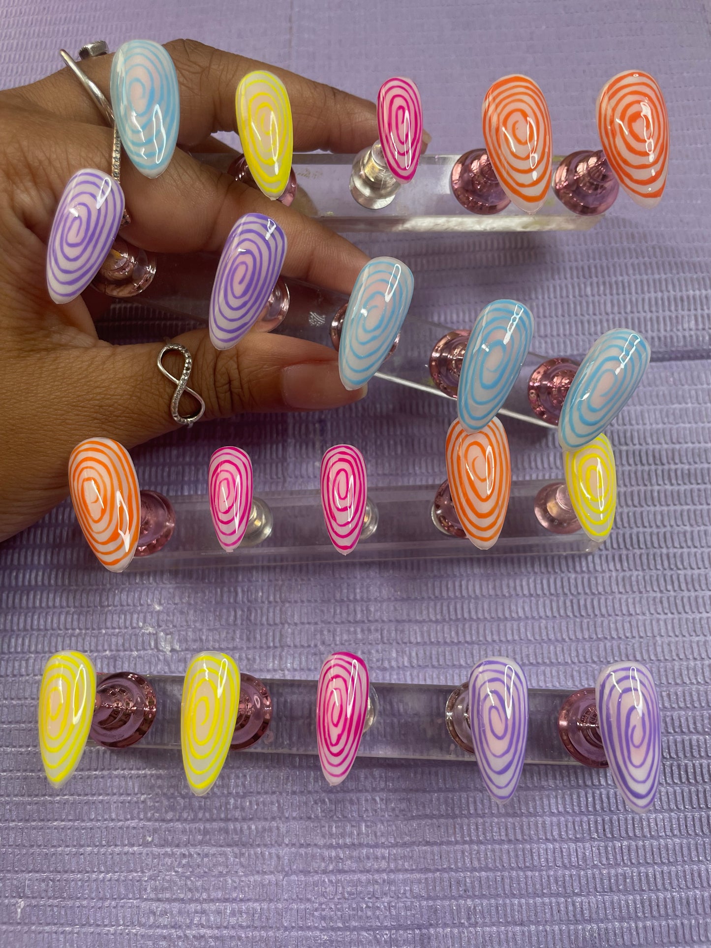 Short Almond Colorful
