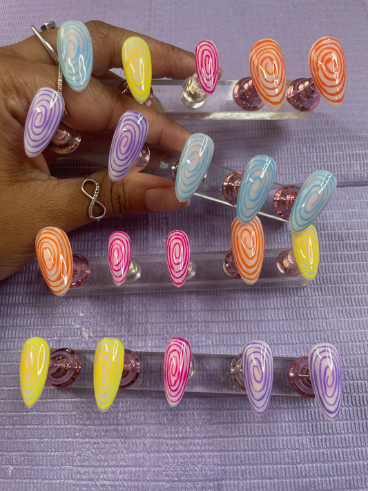 Short Almond Colorful